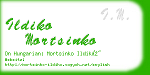 ildiko mortsinko business card